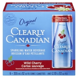 Clearly Canadian Boisson d'eau pétillante cerise sauvage 6x355.0 ml, 0,42 $/100ml