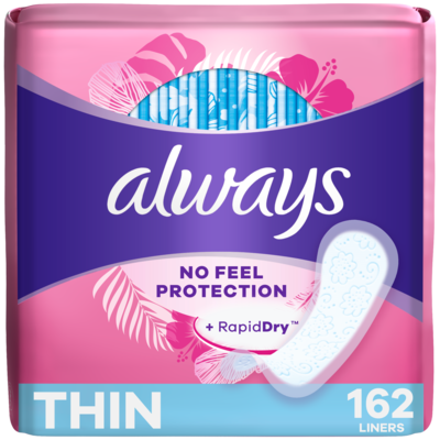 Always RapidDry Liners, Unscented Thin Jumbo Pack 162 ea, $0.09/1ea