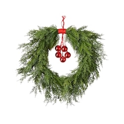 Life at Home Pine Wreath with Red Ornaments 1 ea, $34.00/1ea