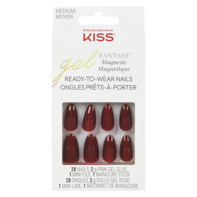 Kiss Gel fantasy magnétique ongles prêts-à-porter moyen 1 ea, 17,99 $/1ch