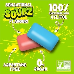 Pur Gum Jumbo SOURZ Gum, Aspartame Free, Natural Flavour, Sour