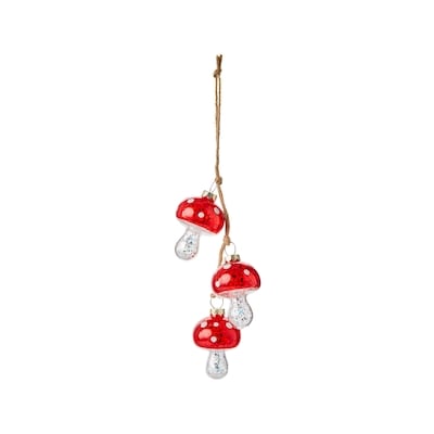 Life at Home Ornement en verre en forme de champignon 3 ea, 7,00 $/1ch