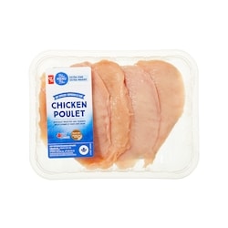 PC Blue Menu Extra Lean Boneless Skinless Chicken Cutlets 590 g, $2.17/100g