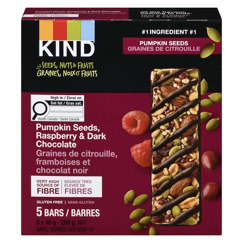 Nut Bars Pumpkin Seeds, Raspberry & Dark Chocolate