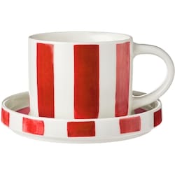 Life at Home Ensemble 2 pièces avec tasse à espresso et soucoupe – rouge 1 ea, 5,00 $/1ch