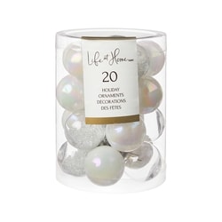 Life at Home Shiny and Filled Holiday Ornaments 20 Pack - Iridescent 1 ea, $5.00/1ea