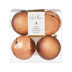 Life at Home Décorations des fêtes, assortiment de 4 boules – bronze 4 ea, 2,25 $/1ch