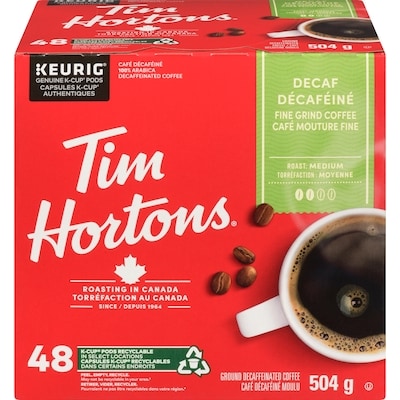 Tim Hortons Décaféiné café décaféiné moulu café mouture fine 48 ea, 0,87 $/1ch
