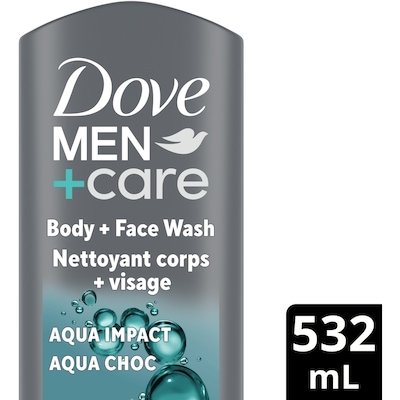 Dove Gel douche et visage avec Renouvellement de l’Aqua Impact 532 ml, 1,97 $/100ml