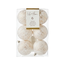 Life at Home Metal Foil Ornaments 6 Pack - Gold 6 ea, $1.50/1ea