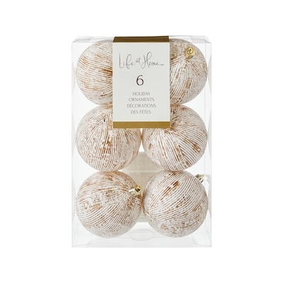 Life at Home Ensemble de 6 ornements en feuille de métal – bronze 6 ea, 1,50 $/1ch
