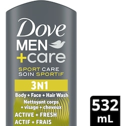Sport Care Hair, Face, and Body Wash Active + Fresh Cleanser