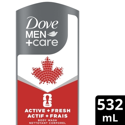 Dove Gel Douche Cheveux, Visage et Corps Active + Fresh 532 ml, 1,32 $/100ml