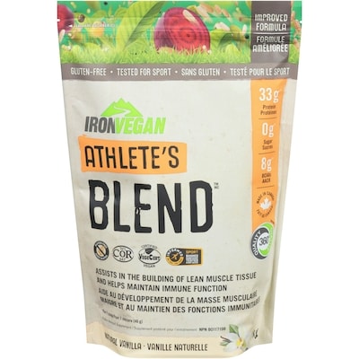 Iron Vegan Athlete's Blend Protein - Vanilla 1 kg, $7.40/100g