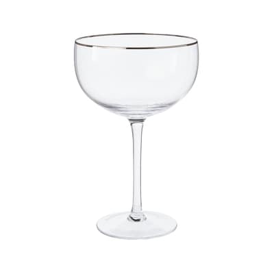 Life at Home Silver Rim Cocktail Glass 1 ea, $8.00/1ea