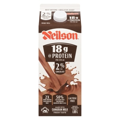 Neilson Chocolate Dairy Protein Beverage 2% M.F. 1.89 l, $0.44/100ml