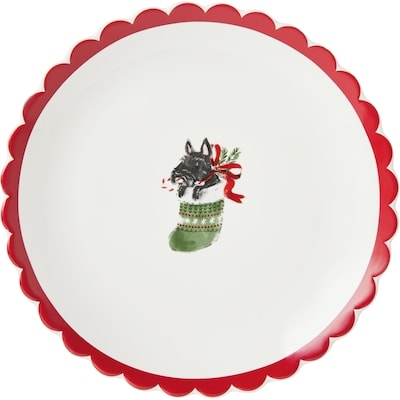 Life at Home Assiette à salade à motif de terrier écossais dans un bas de Noël 1 ea, 7,00 $/1ch