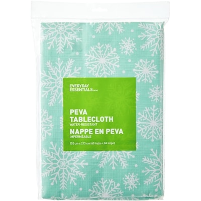 Everyday Essentials Water Resistant Tablecloth 60 in x 84 in - Snowflake 1 ea, $8.00/1ea