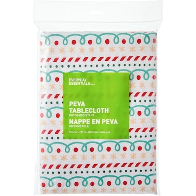 Everyday Essentials Water Resistant Tablecloth 60 in x 84 in - Icing 1 ea, $8.00/1ea