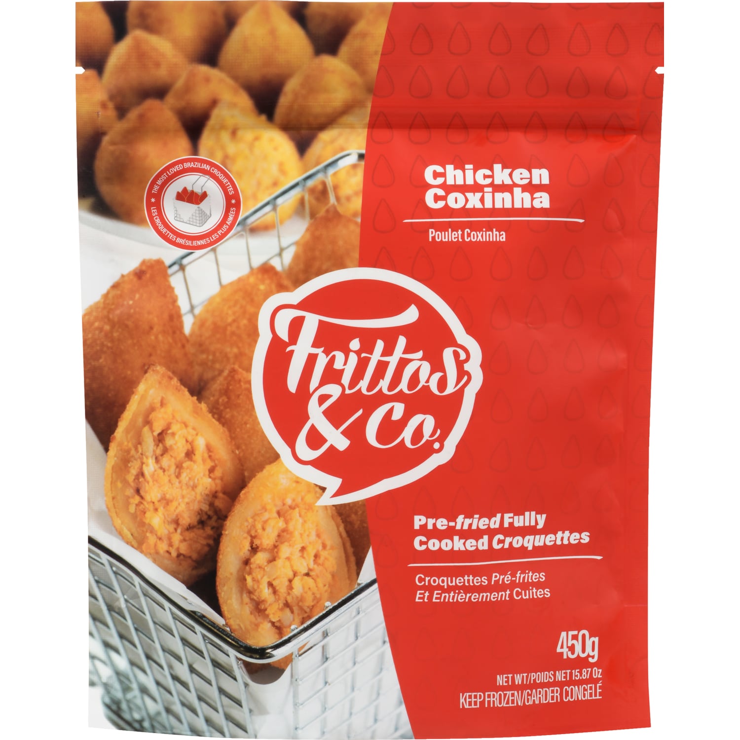 FRITTOS & CO Croquettes pré-frites et entièrement cuites poulet coxinha 1 ea, 12,49 $/1ch