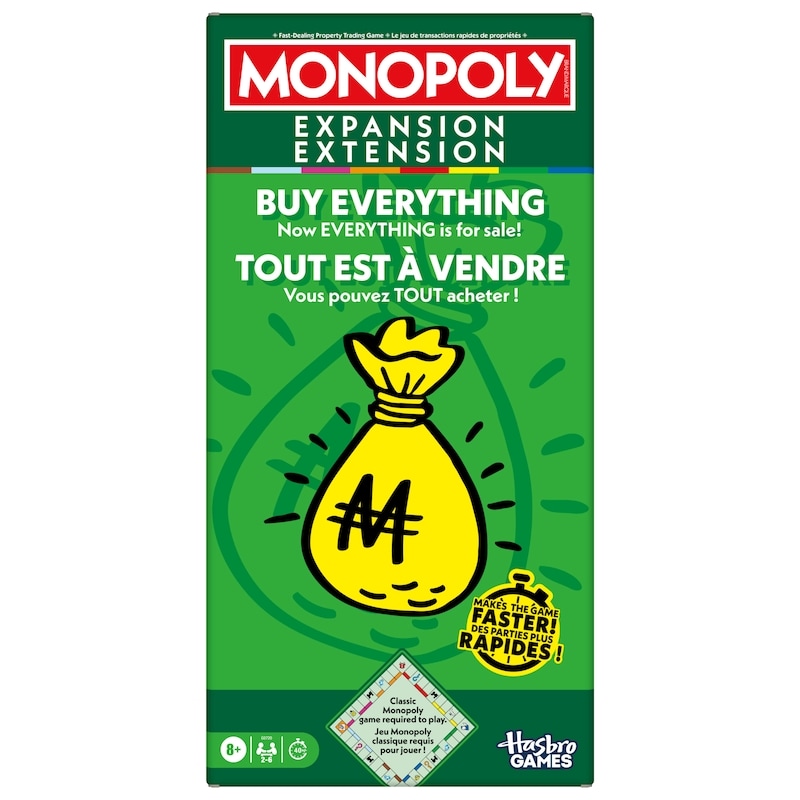 Monopoly Buy Everything EXPANSION (Classic Monopoly Board Game Required to Play)