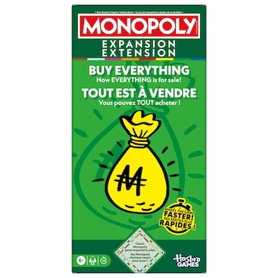 Jeu Hasbro Monopoly, EXTENSION Tout est à vendre (jeu Monopoly classique requis pour jouer) 1 ea, 18,00 $/1ch