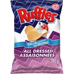 Ruffles All Dressed Flavoured Potato Chips 380 g, $1.71/100g