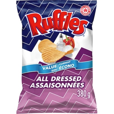 Ruffles All Dressed Flavoured Potato Chips 380 g, $1.44/100g