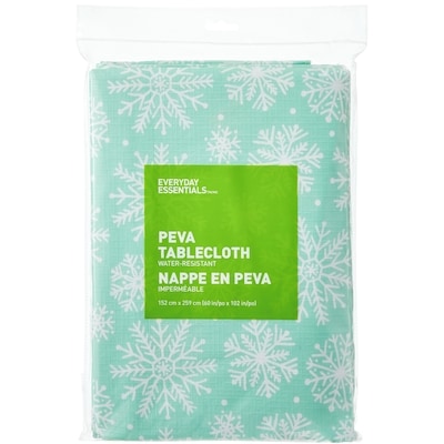 Everyday Essentials Water Resistant Tablecloth 60 in x 102 in - Snowflake 1 ea, $8.00/1ea
