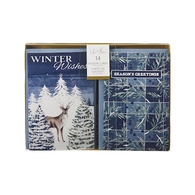 Life at Home Assorted Holiday Cards 14 Pack - Deer 14 ea, $0.64/1ea