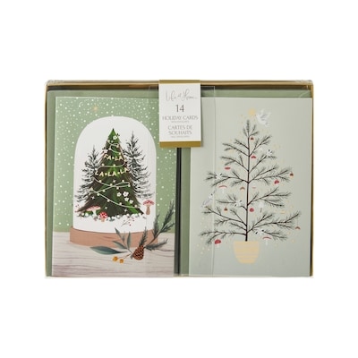 Life at Home Assorted Holiday Cards 14 Pack - Snow Globe 14 ea, $0.64/1ea