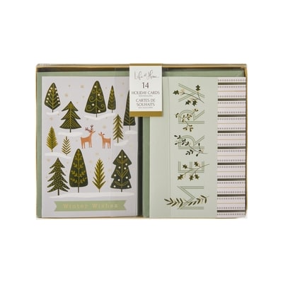 Life at Home Ensemble de 14 cartes de souhaits assorties – forêt 14 ea, 0,64 $/1ch