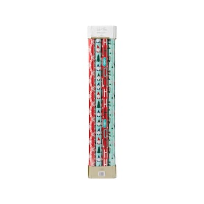 Life at Home 4 rouleaux de papier-cadeau épais – assortiment avec Ho Ho Ho 4 ea, 8,00 $/1ch