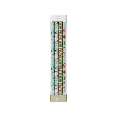 Life at Home 4 rouleaux de papier-cadeau épais – assortiment avec biscuits 4 ea, 8,00 $/1ch