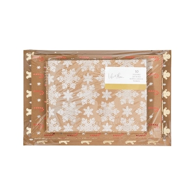 Life at Home Foldable Kraft Paper Gift Boxes 10 Pack 10 ea, $0.90/1ea