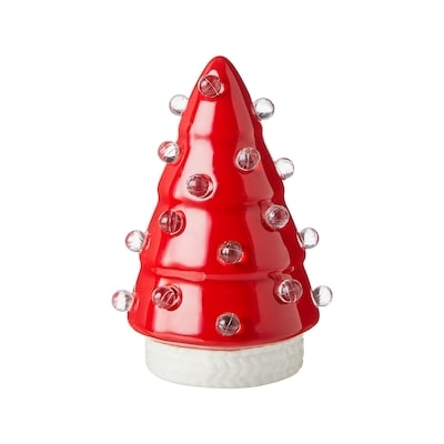 Life at Home Décoration lumineuse de sapin en céramique 4 po – rouge 1 ea, 5,00 $/1ch