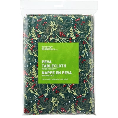 Everyday Essentials Water Resistant Tablecloth 60 in x 102 in - Berry Botanical 1 ea, $8.00/1ea
