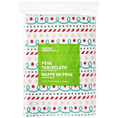 Everyday Essentials Water Resistant Tablecloth 60 in x 102 in - Icing 1 ea, $8.00/1ea
