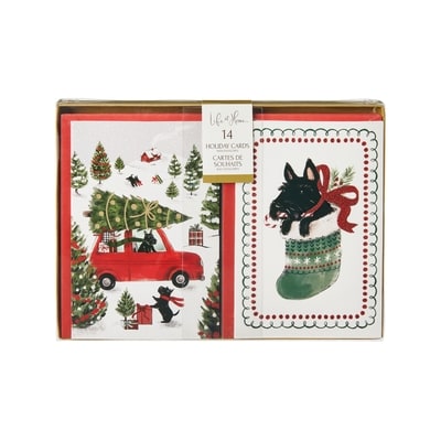 Life at Home Ensemble de 14 cartes de souhaits assorties – terrier écossais 14 ea, 0,64 $/1ch