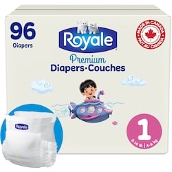 Premium Diapers, Super Pack, Size 1 - 96 Count, Disposable Baby Diapers