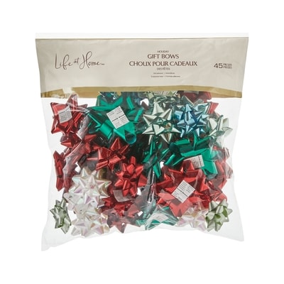 Life at Home Holiday Gift Bows 45 Pack - Festive Mix 45 ea, $0.18/1ea