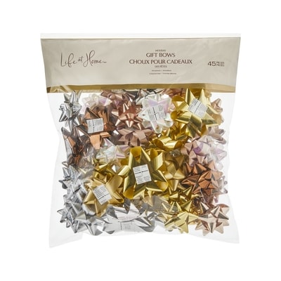 Life at Home Lot de 45 choux pour cadeaux des fêtes – assortiment métallique 45 ea, 0,18 $/1ch