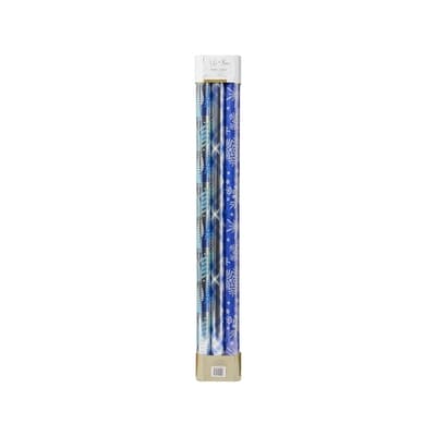 Life at Home 3 rouleaux de papier-cadeau métallisé épais – assortiment bleu glacé 3 ea, 2,67 $/1ch