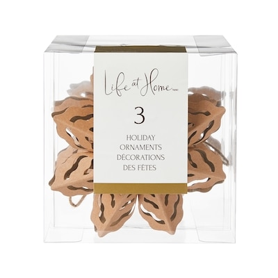 Life at Home Paper Snowflake Holiday Ornaments 3 Pack - Caramel 3 ea, $2.33/1ea