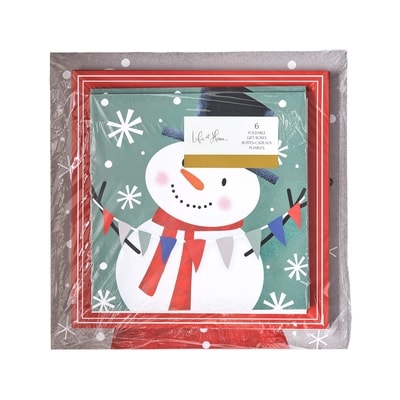 Life at Home Lot de 6 boîtes-cadeaux carrées pliables 6 ea, 1,50 $/1ch