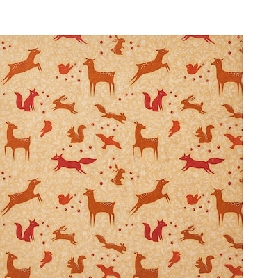 Jumbo Heavyweight Kraft Gift Wrap - Woodland