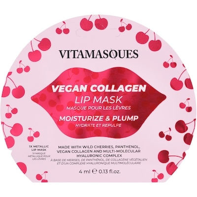 Vitamasques Masque pour les lèvres au collagène végétalien cerise 1 ea, 5,50 $/1ch