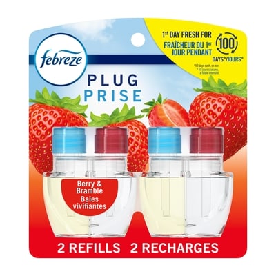 Febreze Plug In Air Freshener Scented Oil Refill Berry & Bramble, 2ct 52 ml, $26.90/100ml