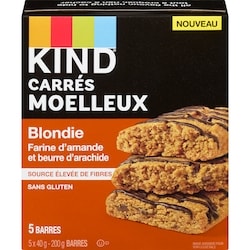 Kind Carrés moelleux blondie farine d'amande et beurre d'arachide 200 g, 5,00&nbsp;$/100g