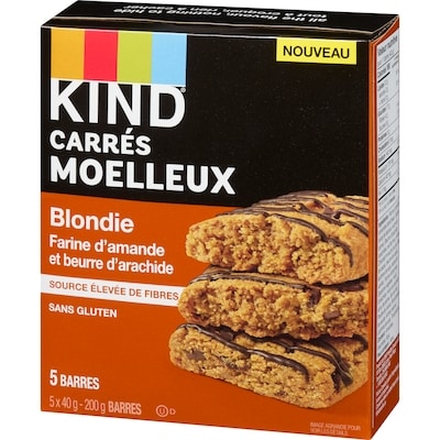 Carrés moelleux blondie farine d'amande et beurre d'arachide